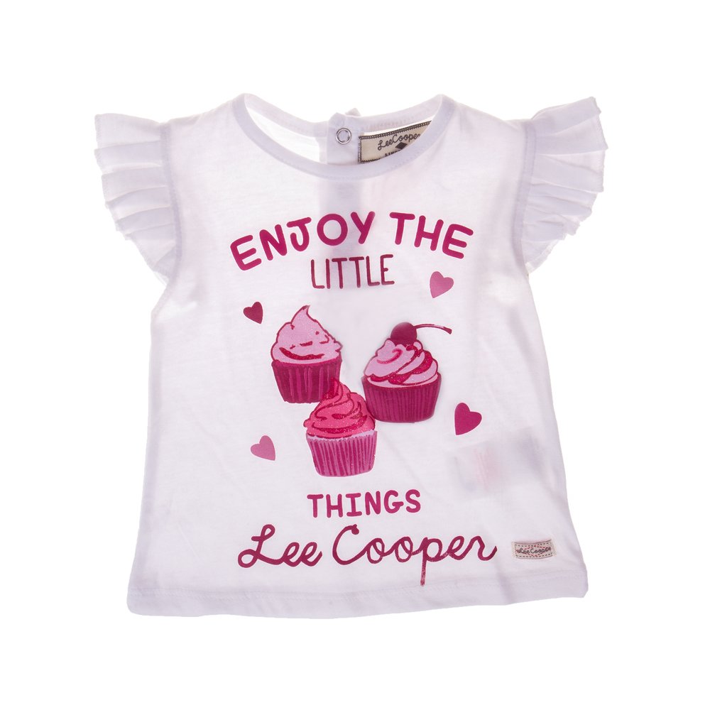 Lee Cooper - Tricou maneca scurta bebe Enjoy alb