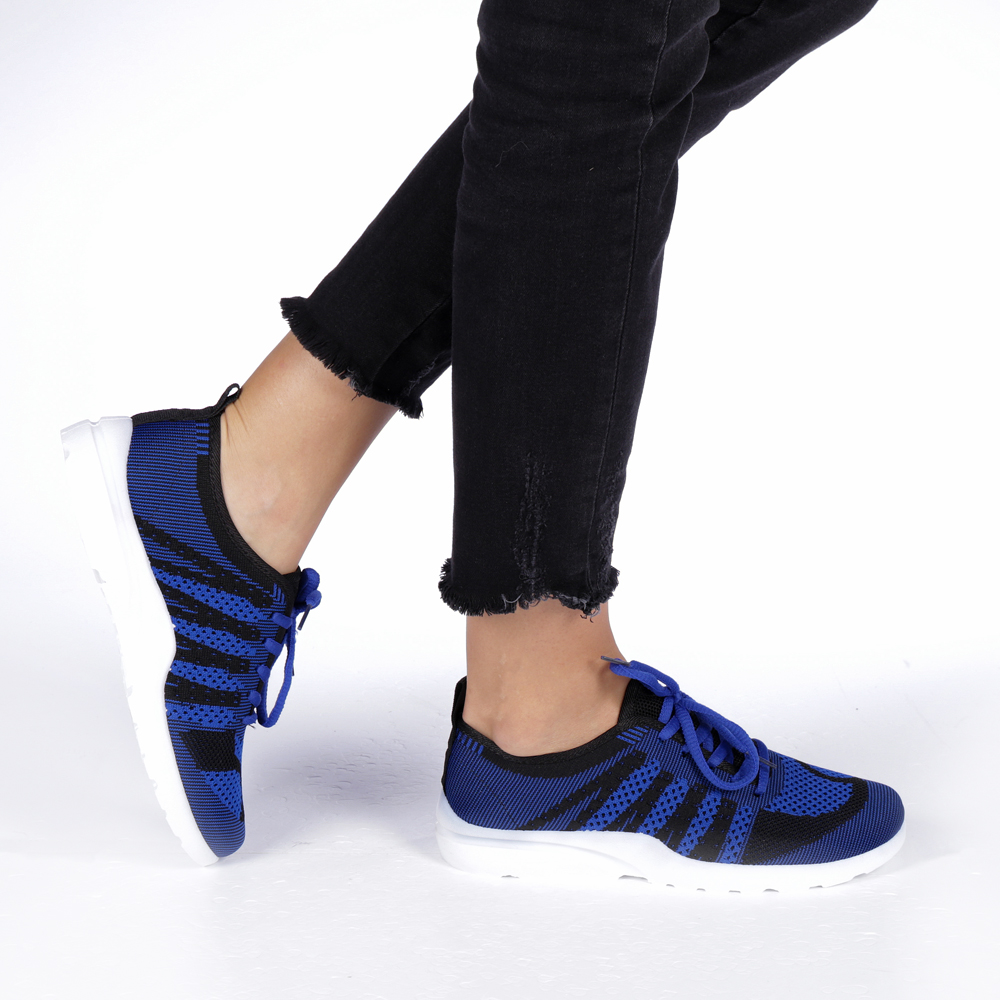 Pantofi sport dama Agatha albastru cu negru