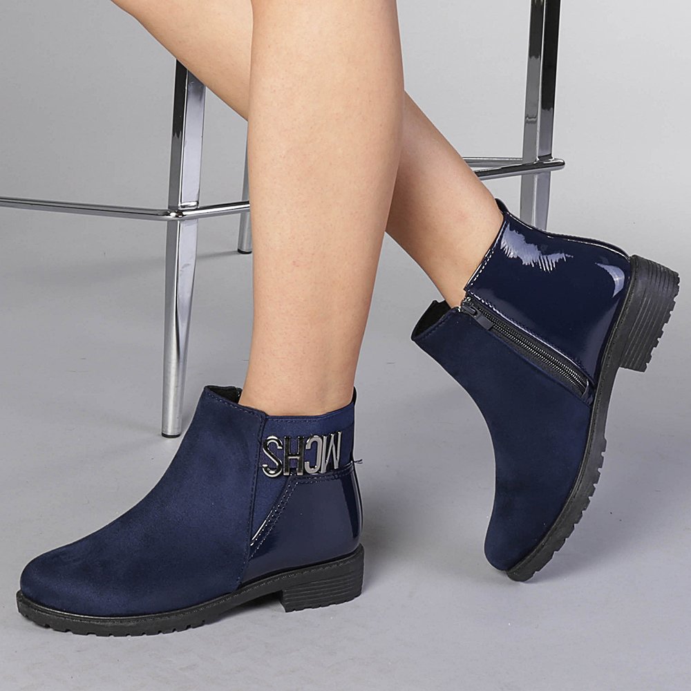 Botine dama Fabia navy