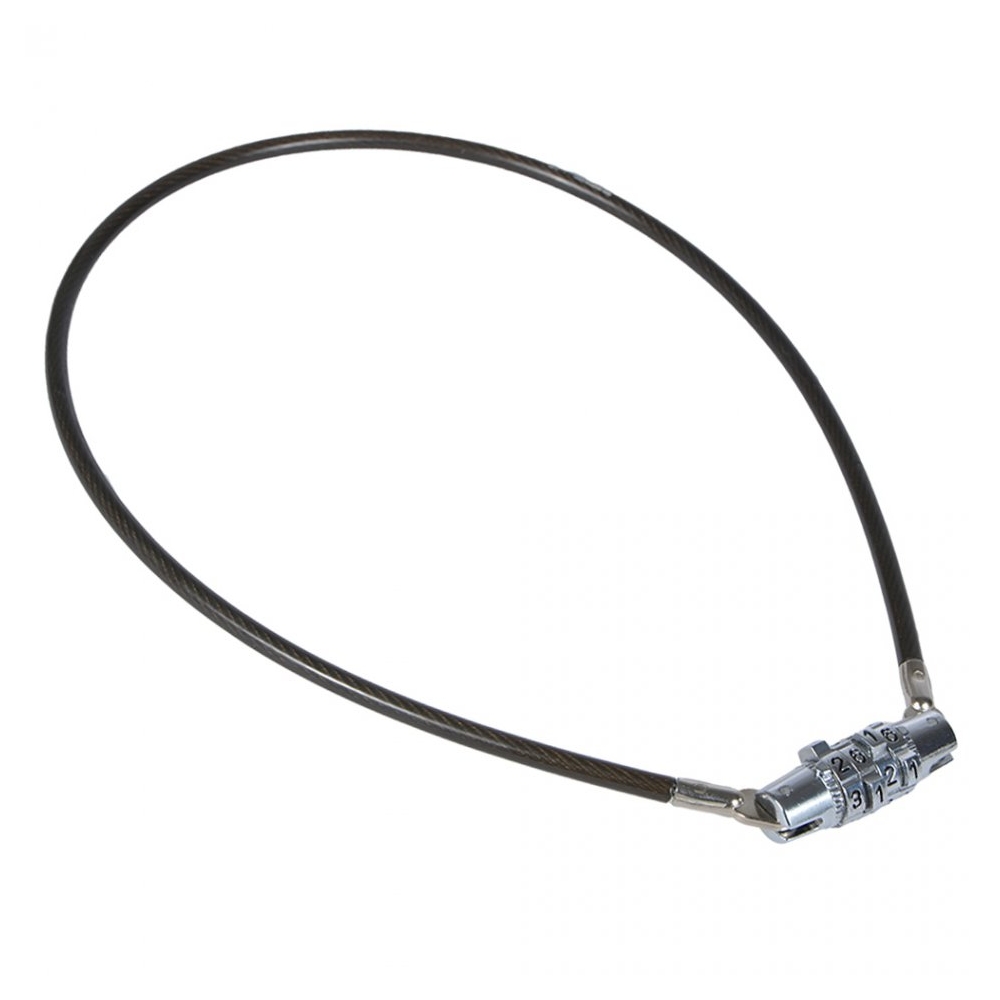 Antifurt bicicleta, cablu de lungime 65 cm, cu inchidere cu cifru 4 digiti, flexibil, Maxx, negru