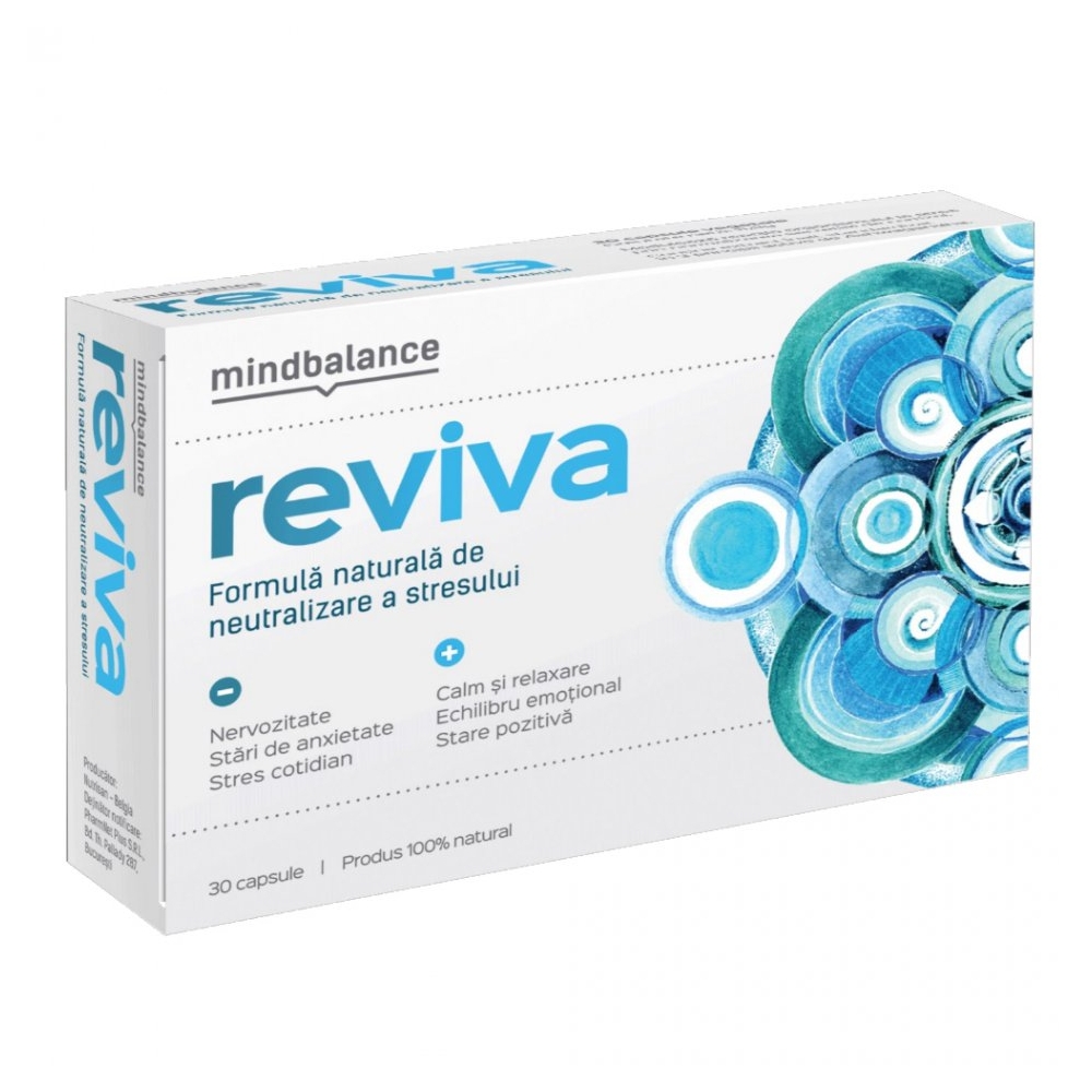 Reviva, produs natural, anti-stres, capsule pentru adaptare si rezistenta la stres, Mindbalance, 30 capsule