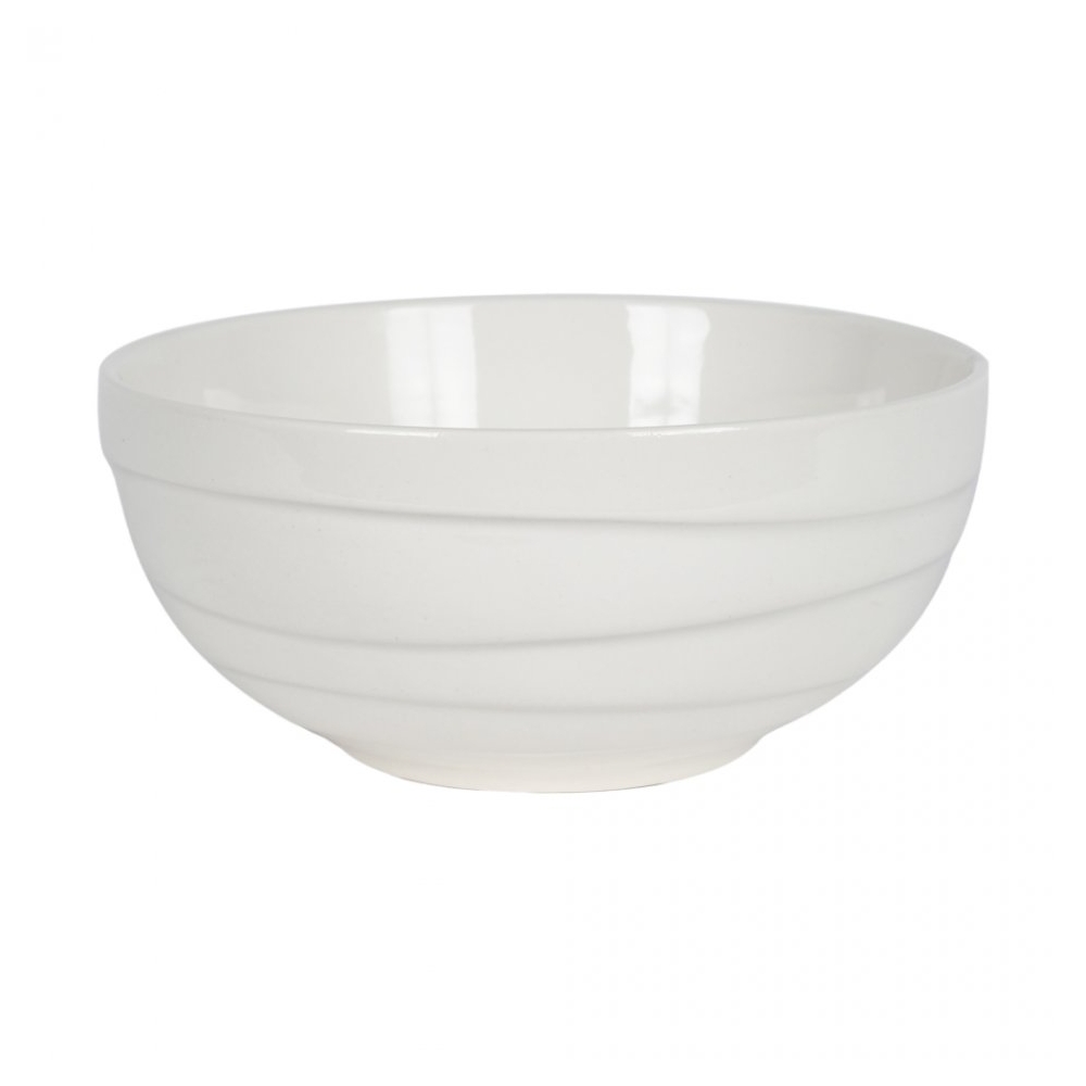 Bol ceramic, JAMIE OLIVER, castron salata/aperitiv, d 24 cm, h 10 cm, crem