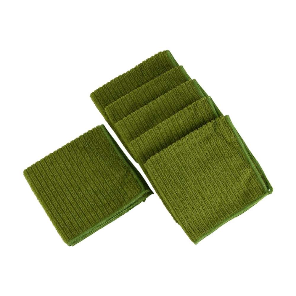 Lavete microfibra, set de 6, Coook, 30 x 30 cm, 6 x laveta universala, verde