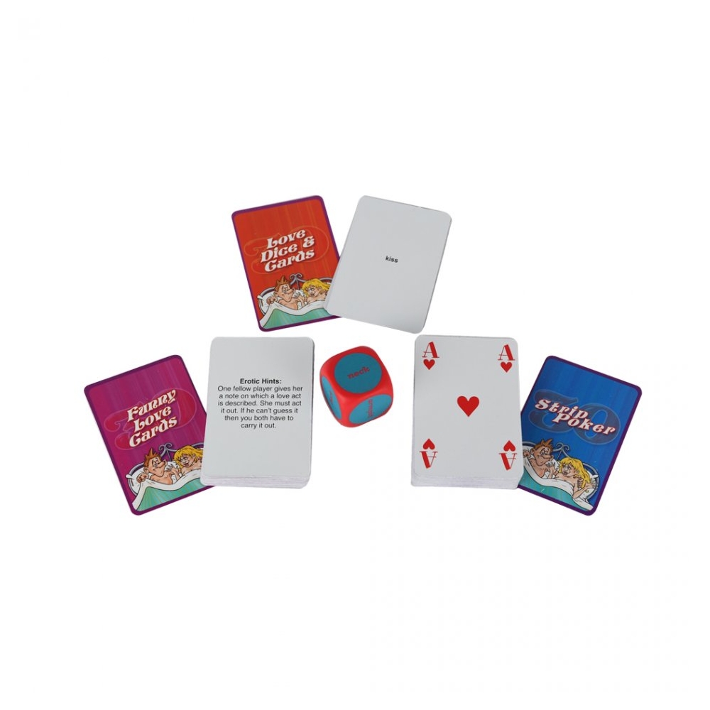 Set 3 jocuri pentru adulti 30+, 3 x joc pentru adulti, Strippocker + funny love cards + french kiss dice, love games, cadou haios