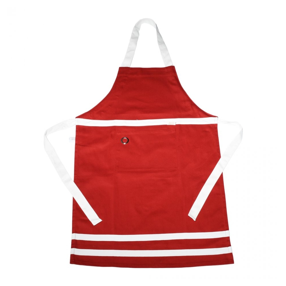 Sort de bucatarie cu buzunar, Jamie Oliver, unisex, 100% bumbac, 61 x 91.5 cm, utility apron, rosu