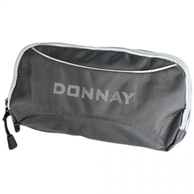 Borseta brau, geanta de talie, curea ajustabila, 3 compartimente cu fermoar, buzunare interioare, impermeabila, 25 x 13 x 7 cm, gri, Donnay