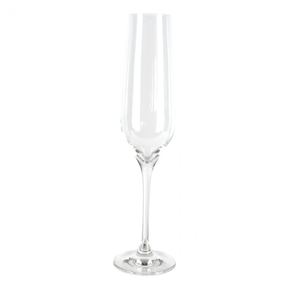 Set 2 pahare cristal pentru sampanie/spumant/proseco, cristal Bohemia, 195 ml, model Franciacorta, transparent