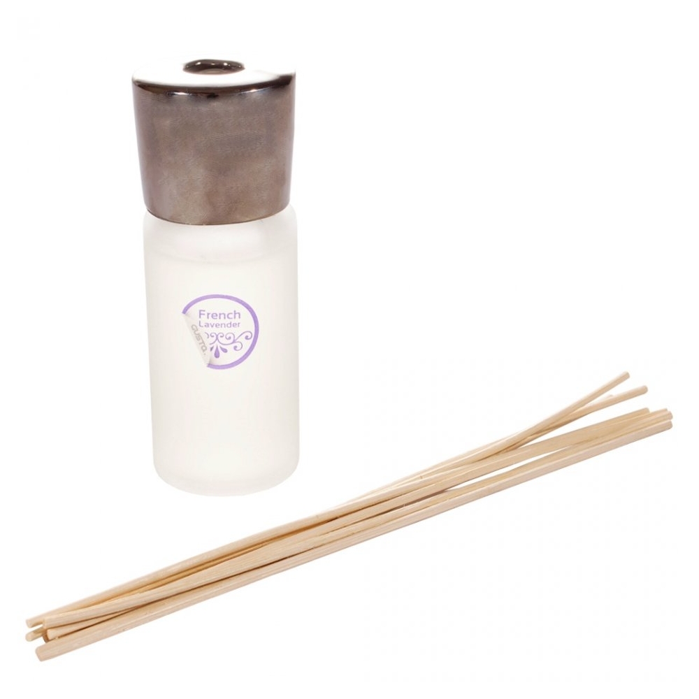 Difuzor de parfum cu betisoare, odorizant camera, diffuzer cu bete, aroma / miros de lavanda, cu 8 bete de bambus, 100 ml, Gusta