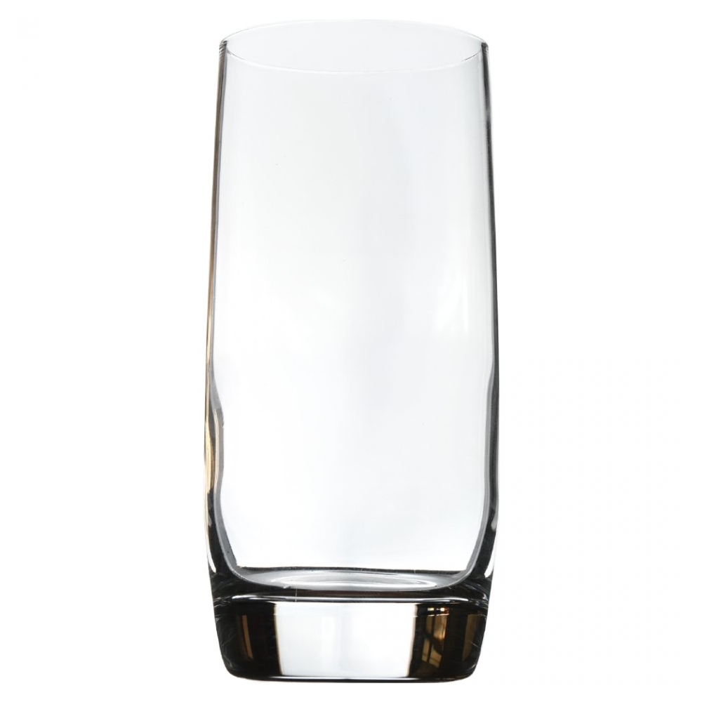 Set 6 pahare sticla, 400 ml, Ã 7,5 x h 18.5 cm, model tesit, transparent, Quasar&Co.