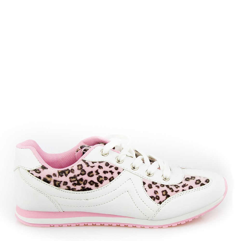 Pantofi sport dama Melda 2 albi cu roz