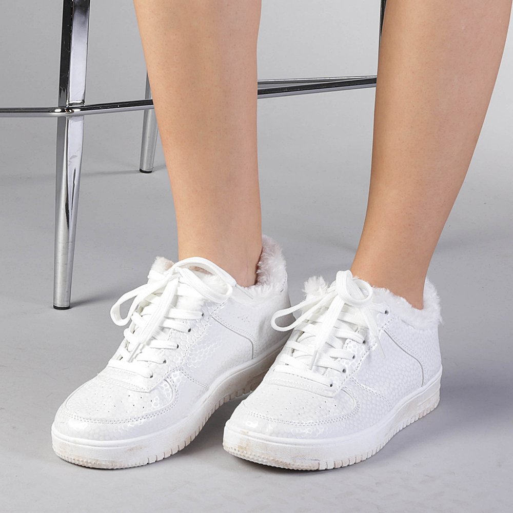 Pantofi sport dama Delphi albi