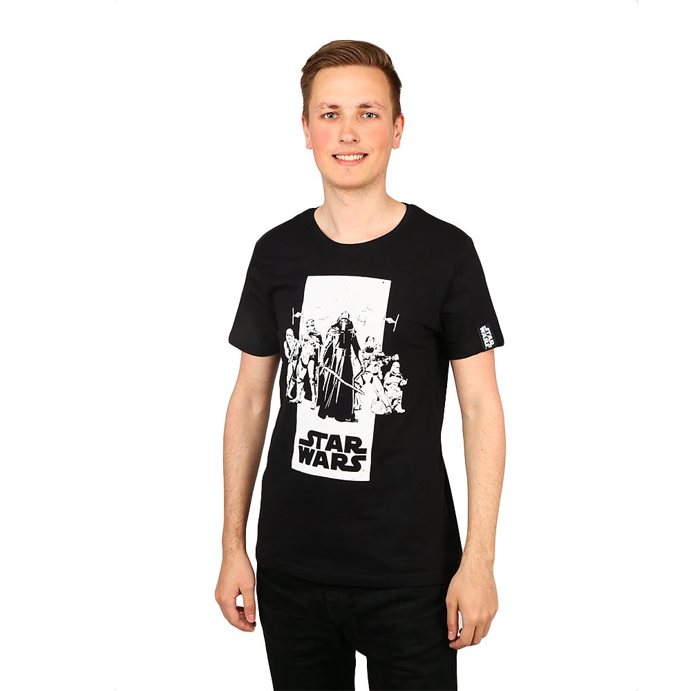 Tricou barbati Star Wars Sith Attack negru cu imprimeu alb