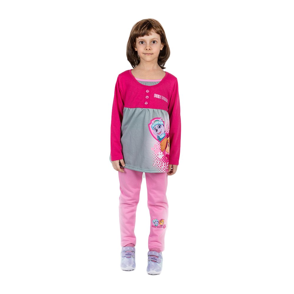 Compleu fete Paw Patrol Pup Power fucsia cu pantaloni roz