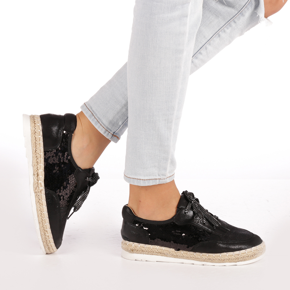 Espadrile dama Julieta negre