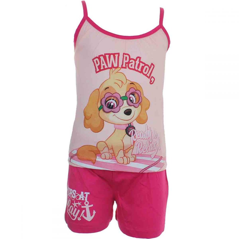 Compleu fete Paw Patrol Ready to Relax roz cu fucsia