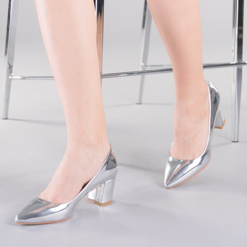 Pantofi dama Afila argintii - Kalapod.net