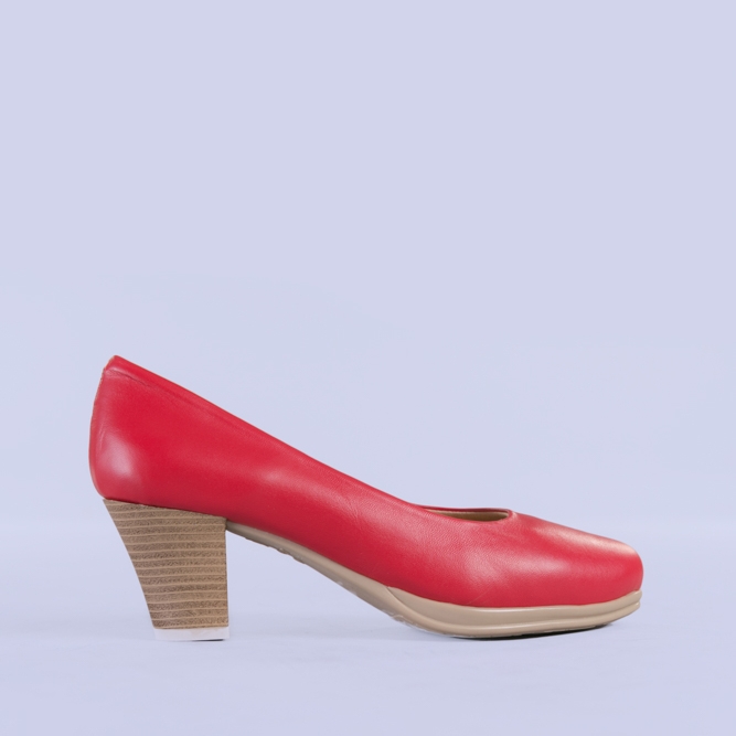 Pantofi dama piele cu toc Seea rosii, 5 - Kalapod.net