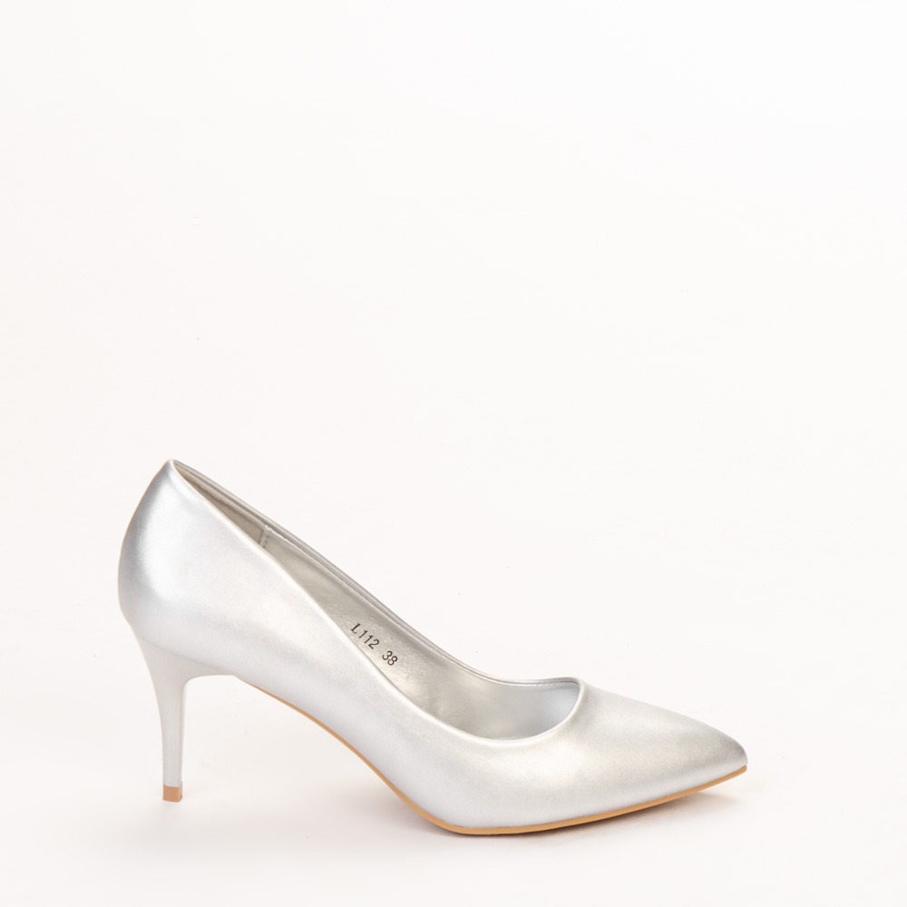 Pantofi dama Delora argintii