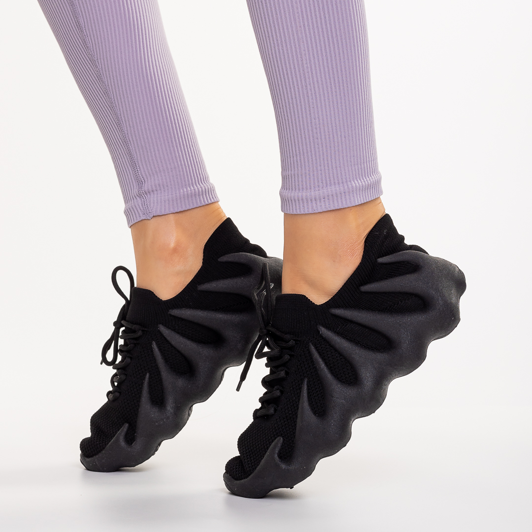 Pantofi sport dama negri din material textil Dioma, 4 - Kalapod.net