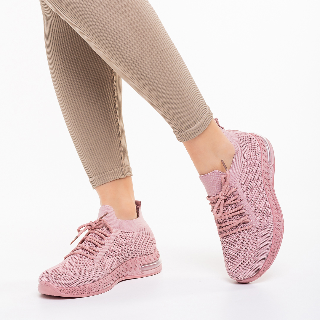 Pantofi sport dama roz din material textil  Vayda - Kalapod.net