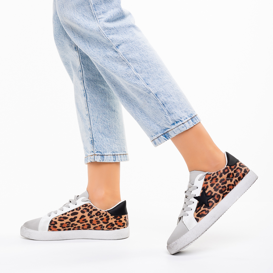 Pantofi sport dama Shiba leopard, 3 - Kalapod.net