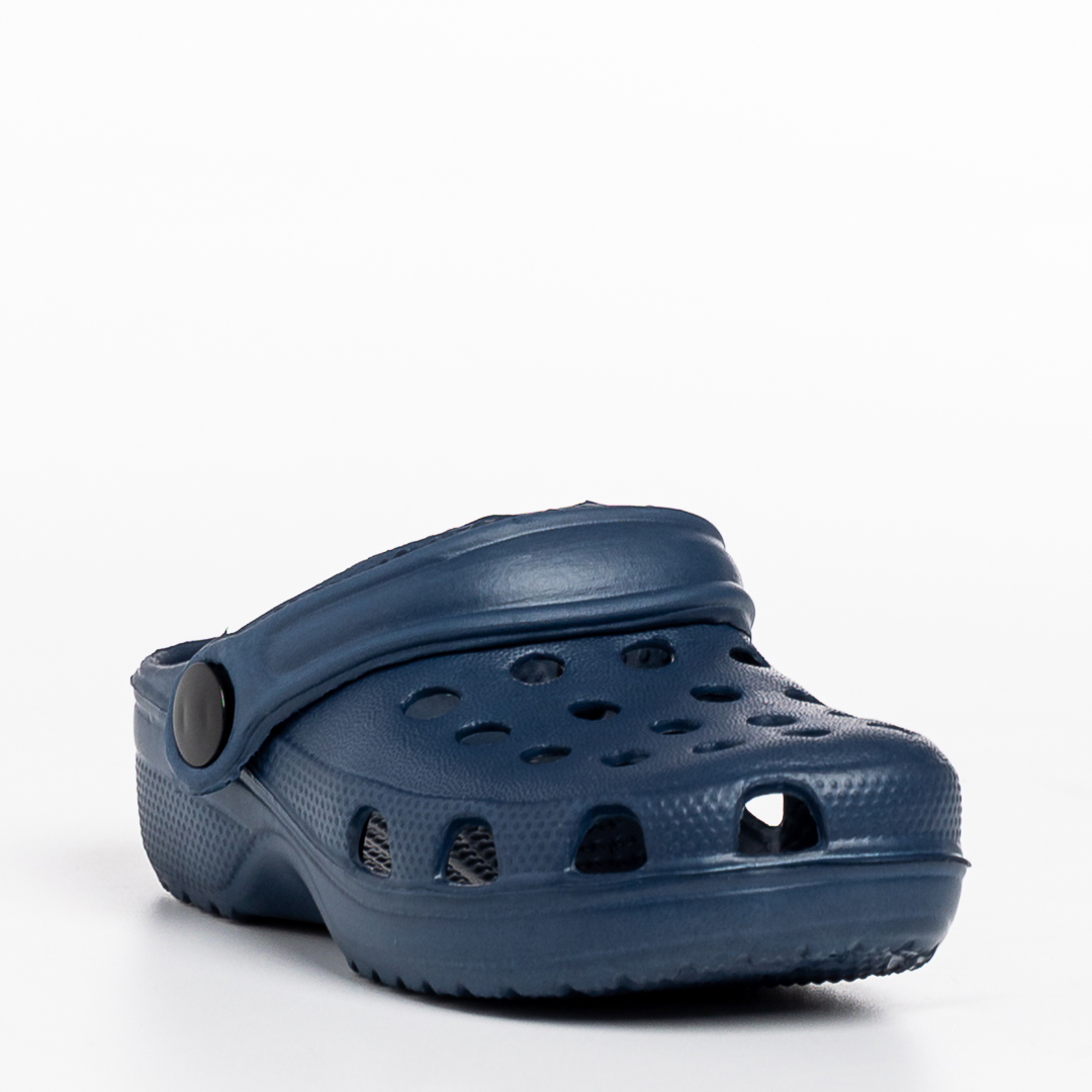 Papuci copii albastri inchis din material sintetic Gigi, 2 - Kalapod.net