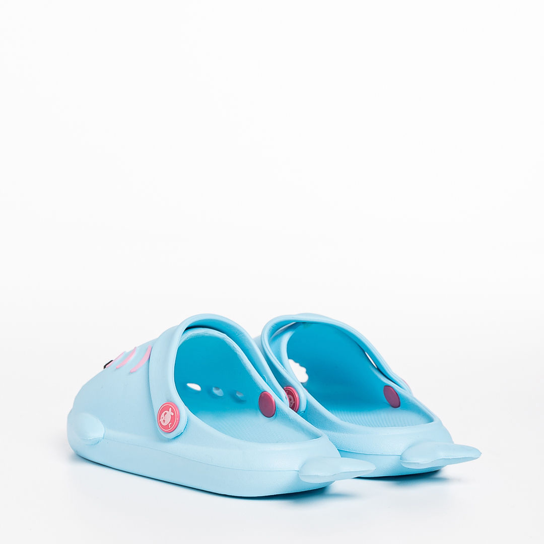 Papuci copii albastru din material sintetic Rhina, 4 - Kalapod.net