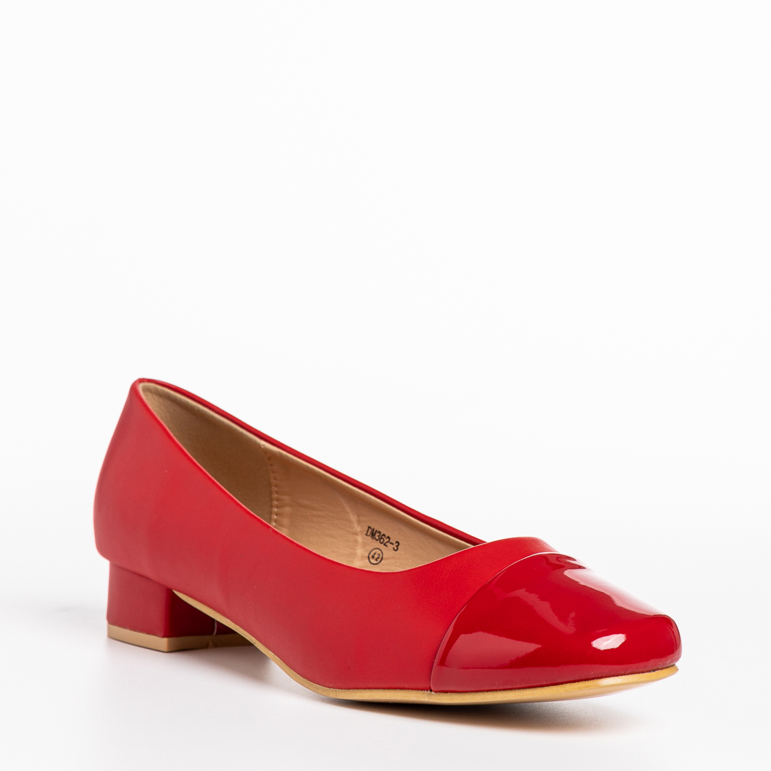 Pantofi dama rosii din piele ecologica Luanne, 3 - Kalapod.net