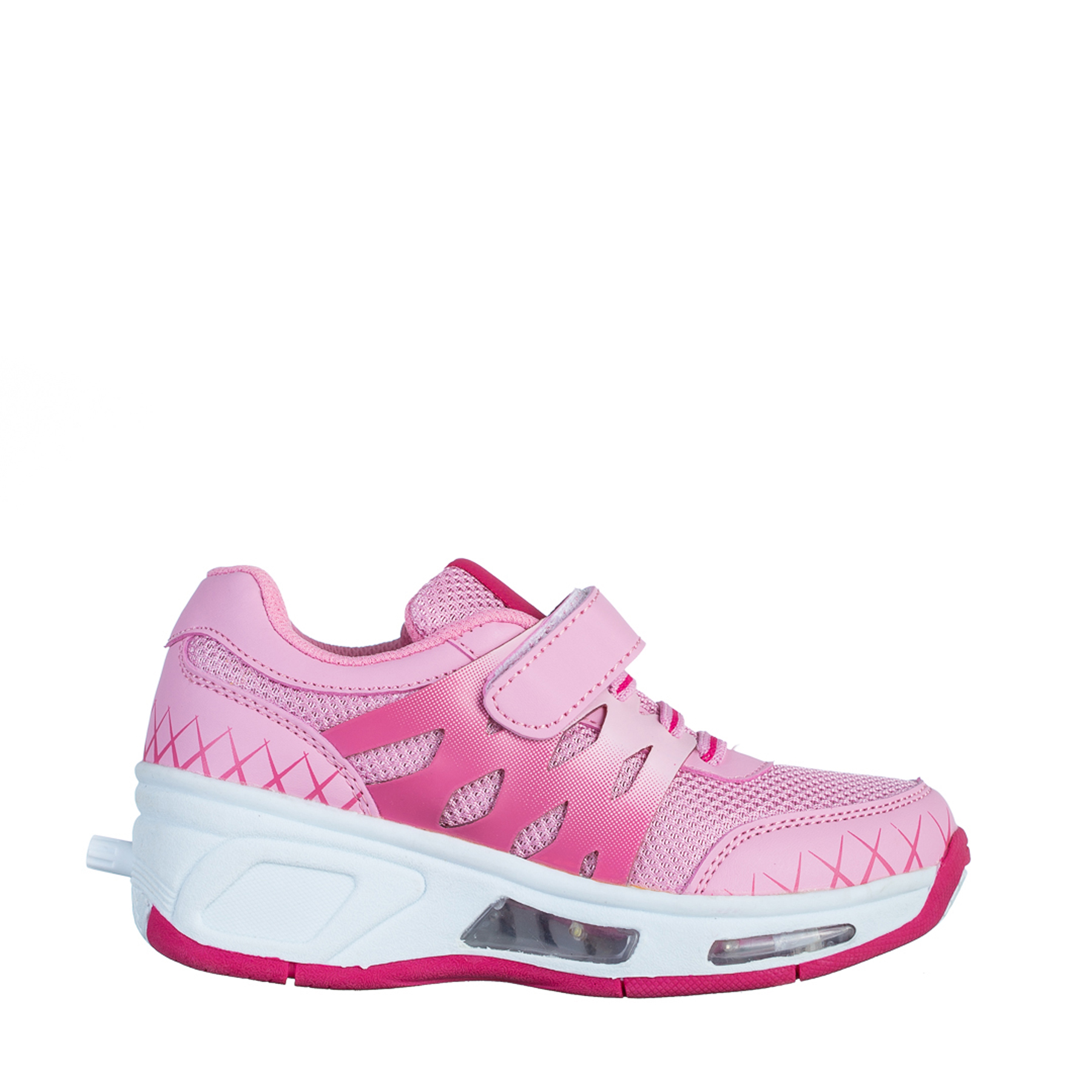 Pantofi sport copii roz cu role din piele ecologica Edwina, 6 - Kalapod.net