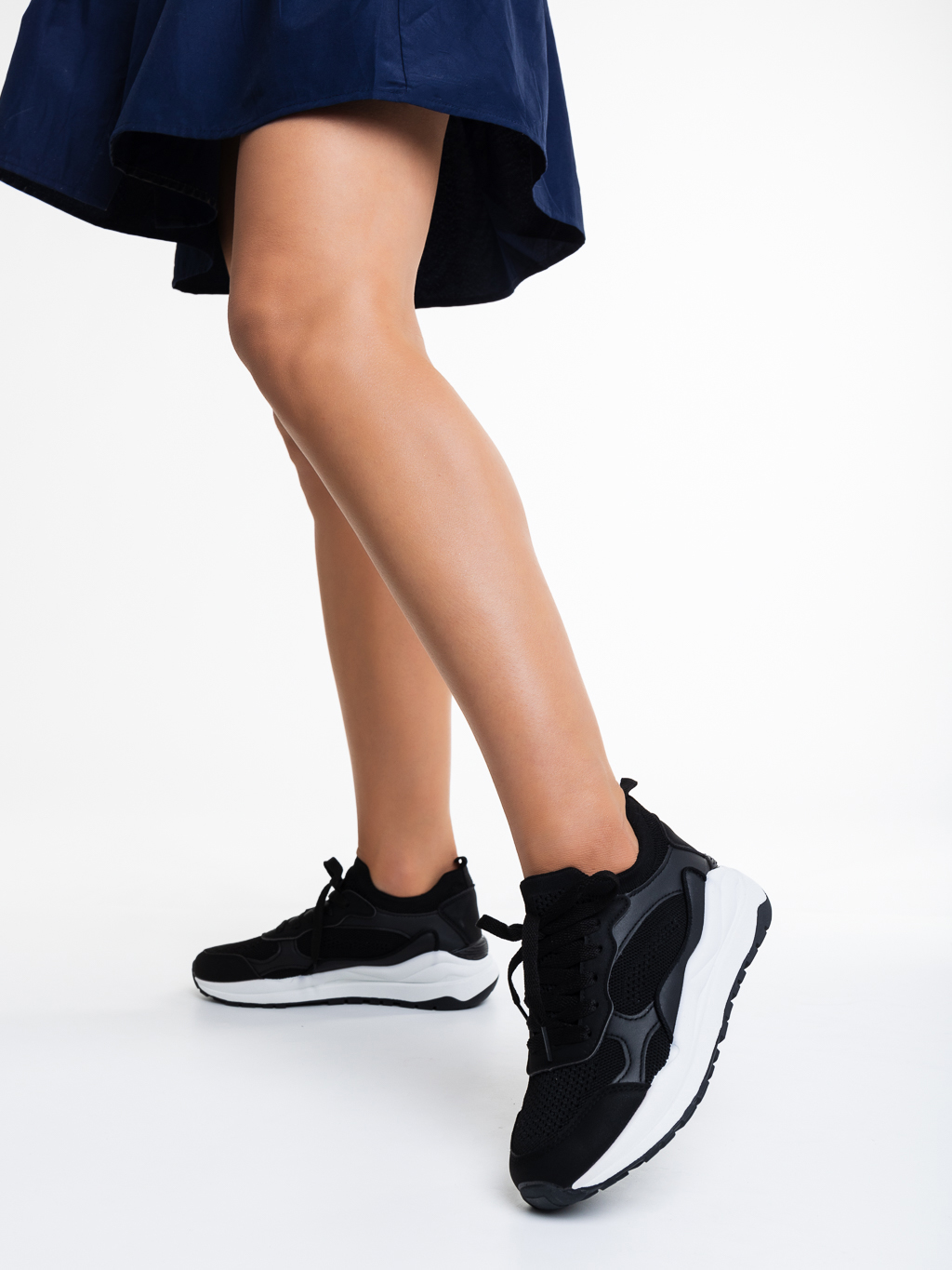Pantofi sport dama negri din material textil Nuria, 3 - Kalapod.net