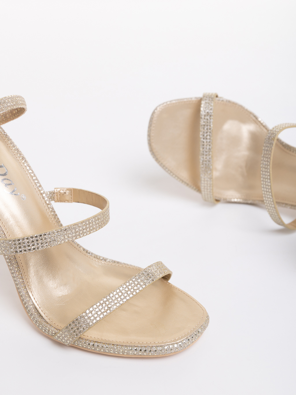 Sandale dama aurii din material textil Perlita, 6 - Kalapod.net