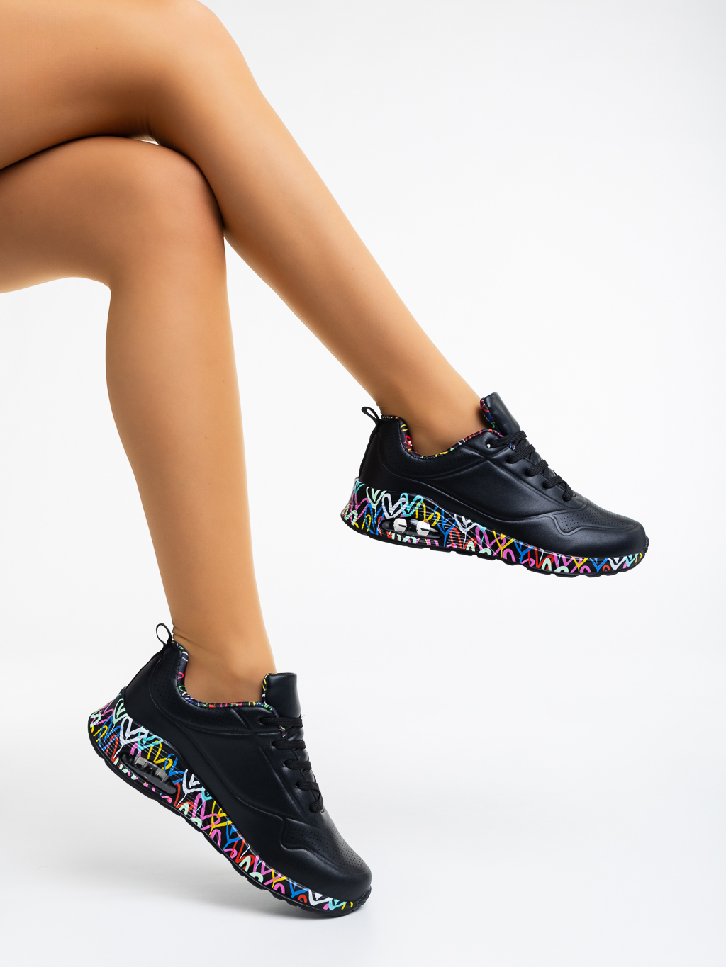 Pantofi sport dama negri din piele ecologica Tytti - Kalapod.net