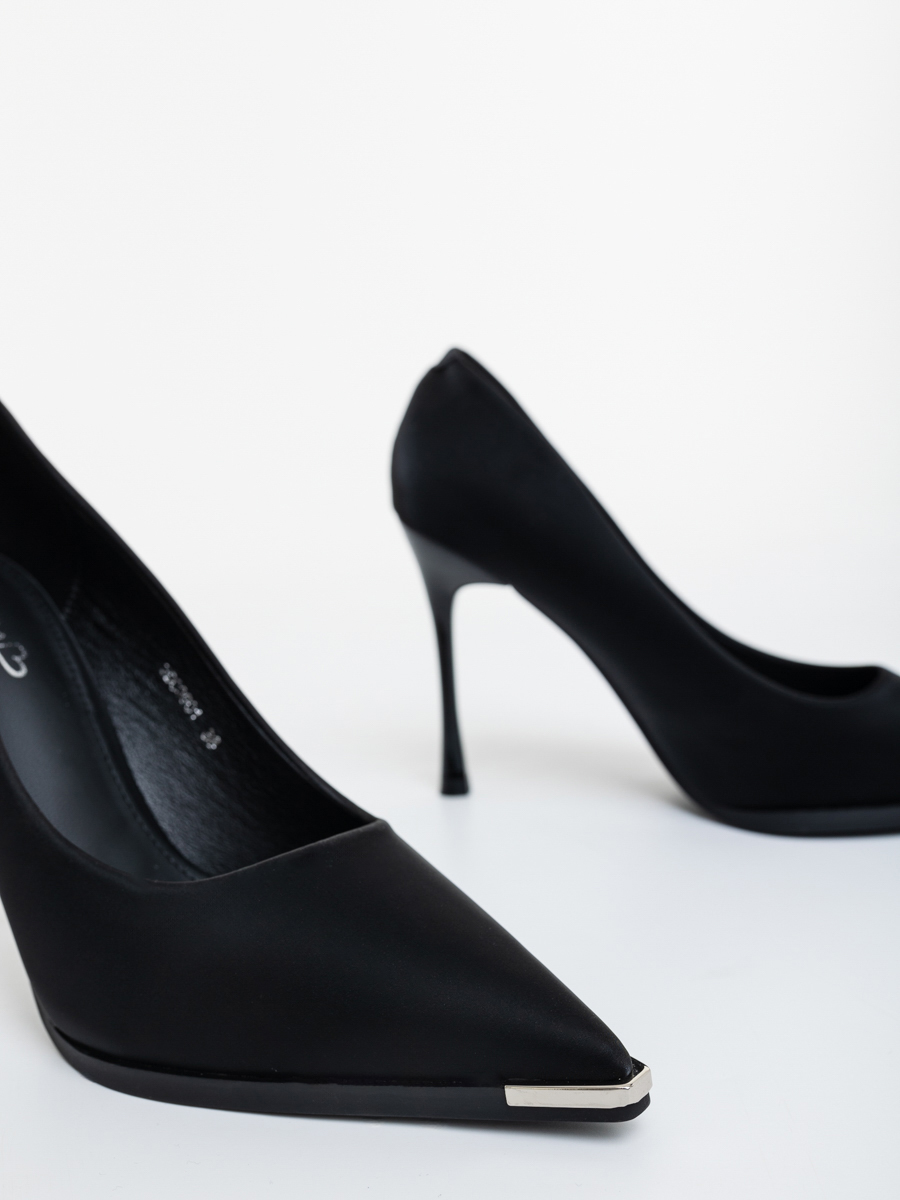 Pantofi dama cu toc negri din piele ecologica Kenzura, 6 - Kalapod.net Pantofi dama cu toc negri din piele ecologica Kenzura, 6 - Kalapod.net