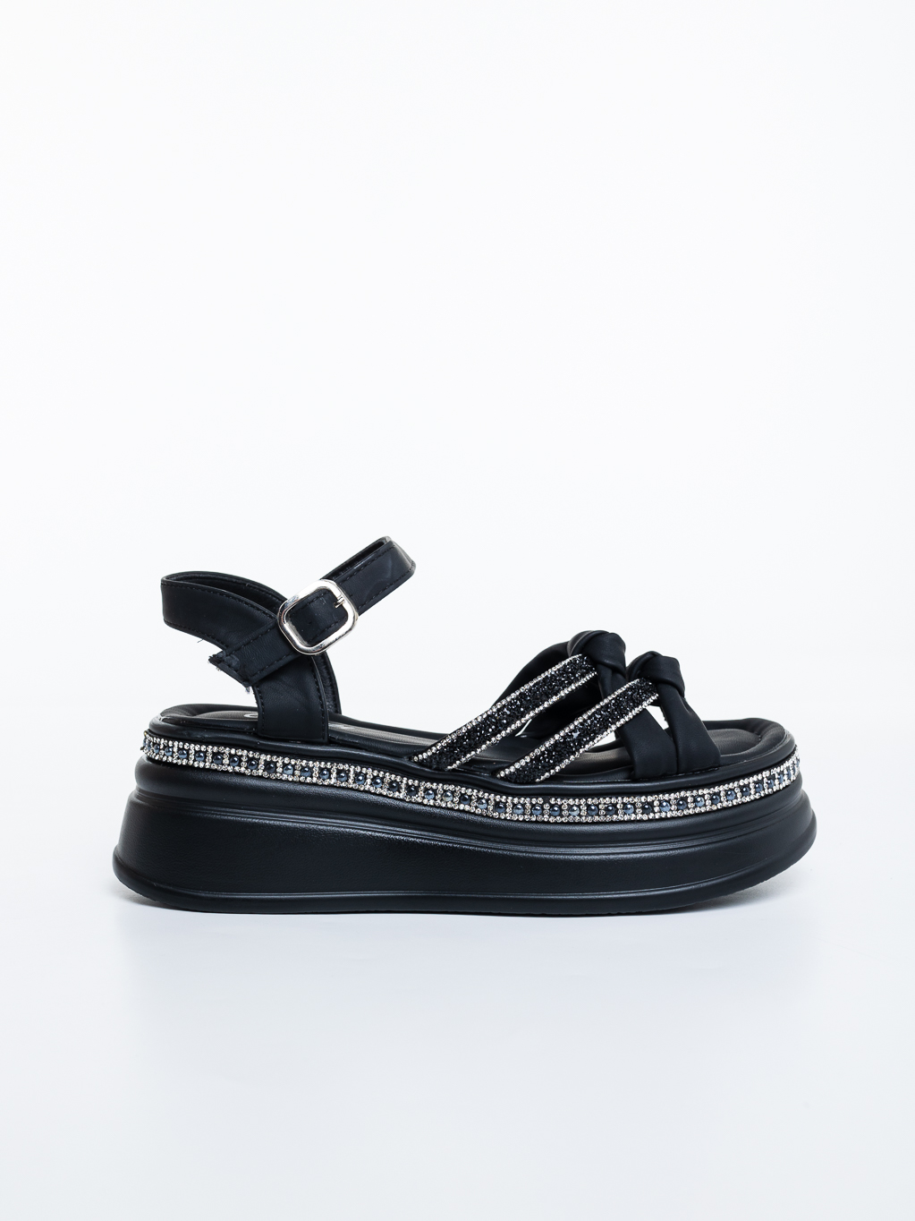 Sandale dama cu platforma negre din piele ecologica Asara, 5 - Kalapod.net Sandale dama cu platforma negre din piele ecologica Asara, 5 - Kalapod.net