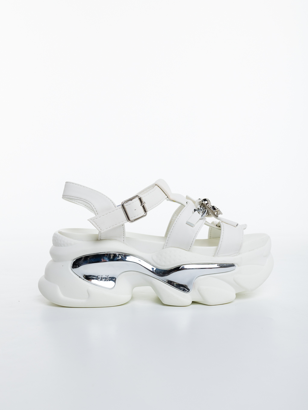Sandale dama cu platforma albe din piele ecologica Hanava, 5 - Kalapod.net Sandale dama cu platforma albe din piele ecologica Hanava, 5 - Kalapod.net