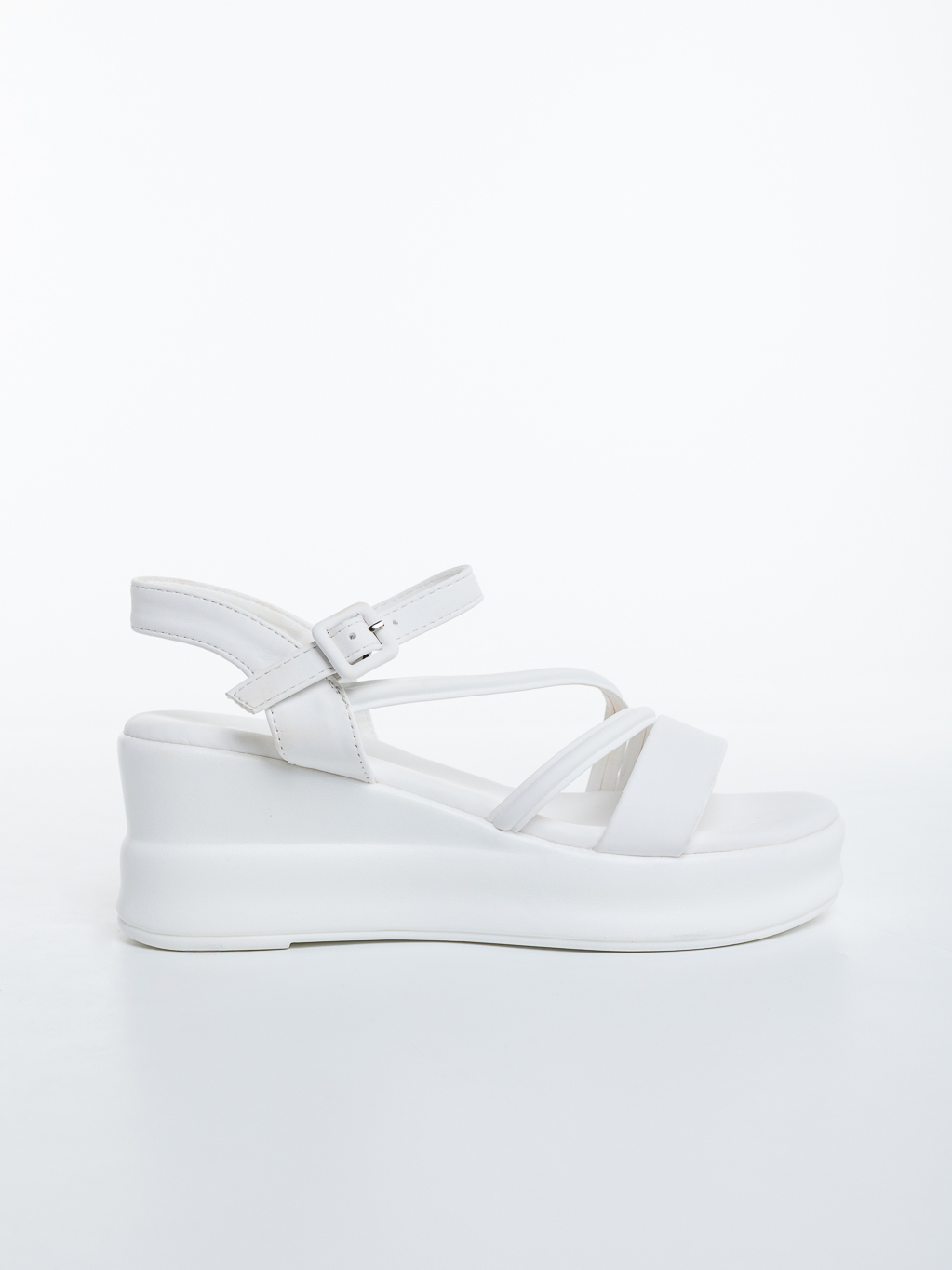 Sandale dama cu platforma albe din piele ecologica Hanaka, 5 - Kalapod.net Sandale dama cu platforma albe din piele ecologica Hanaka, 5 - Kalapod.net