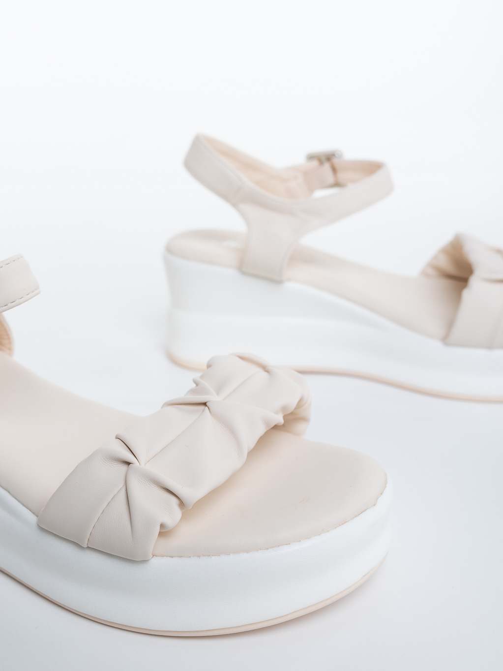 Sandale dama cu platforma bej din piele ecologica Ourana, 6 - Kalapod.net Sandale dama cu platforma bej din piele ecologica Ourana, 6 - Kalapod.net