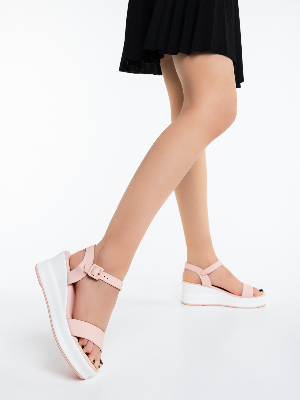 Sandale dama cu platforma roz din piele ecologica Kandria, 3 - Kalapod.net Sandale dama cu platforma roz din piele ecologica Kandria, 3 - Kalapod.net