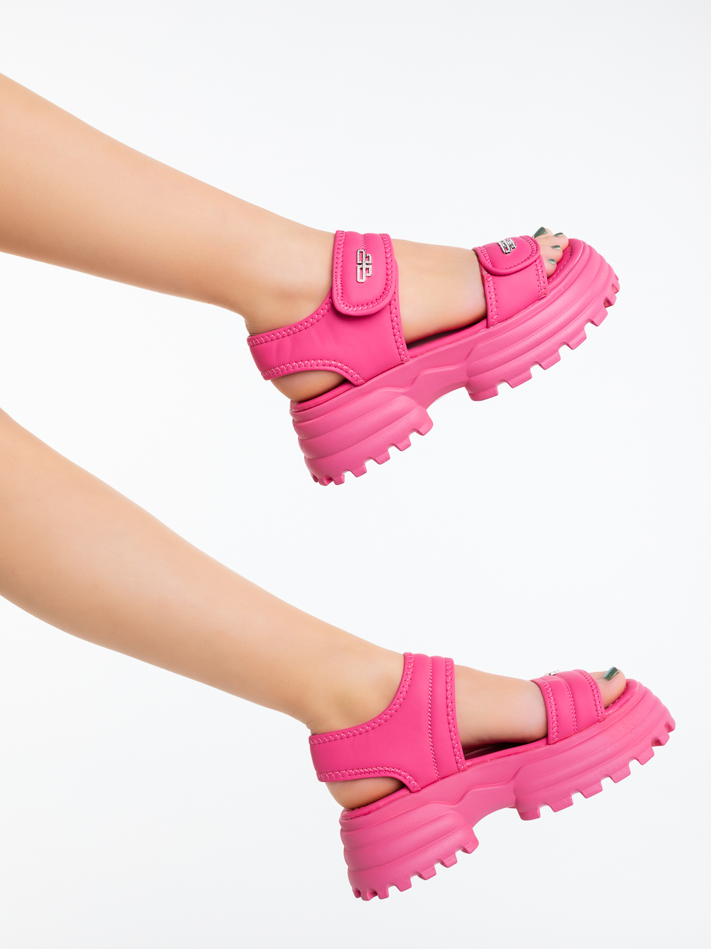 Sandale dama cu platforma roz din piele ecologica Levela, 4 - Kalapod.net Sandale dama cu platforma roz din piele ecologica Levela, 4 - Kalapod.net