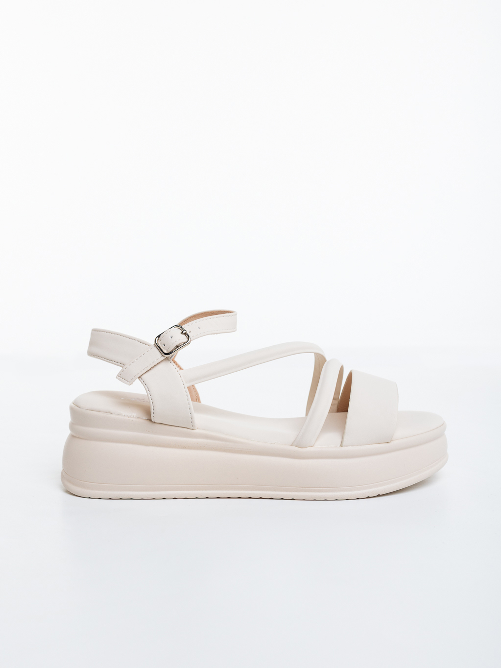 Sandale dama cu platforma bej din piele ecologica Padana, 5 - Kalapod.net Sandale dama cu platforma bej din piele ecologica Padana, 5 - Kalapod.net