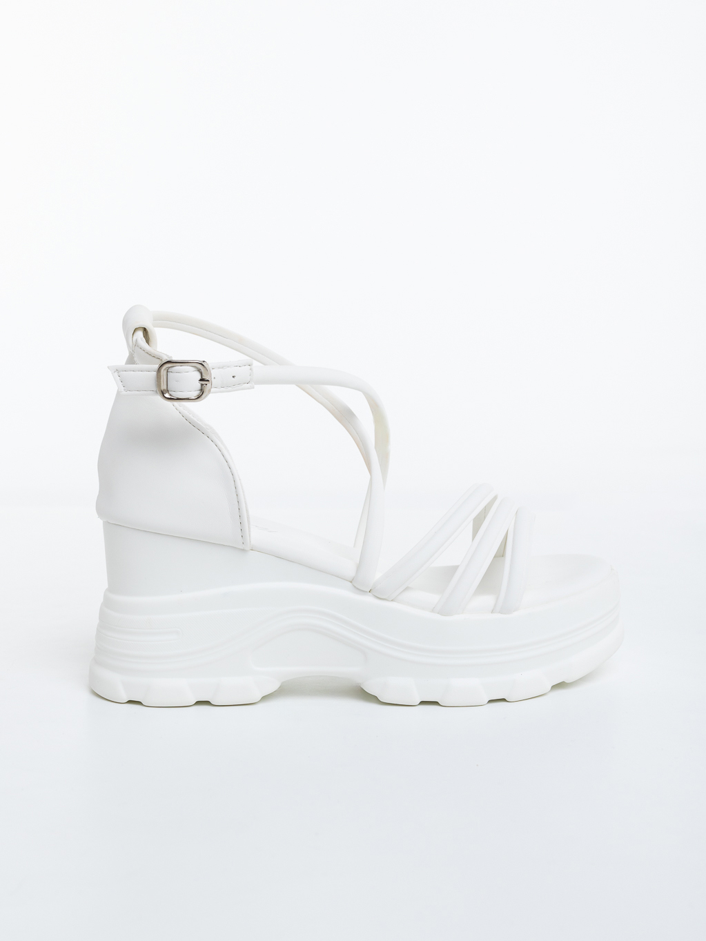 Sandale dama cu platforma albe din piele ecologica Cavaria, 5 - Kalapod.net Sandale dama cu platforma albe din piele ecologica Cavaria, 5 - Kalapod.net