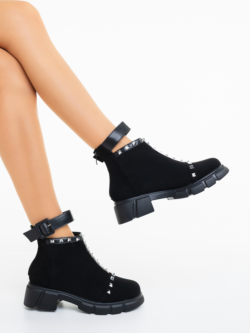 Ghete dama negre din material textil Lasada, 4 - Kalapod.net Ghete dama negre din material textil Lasada, 4 - Kalapod.net