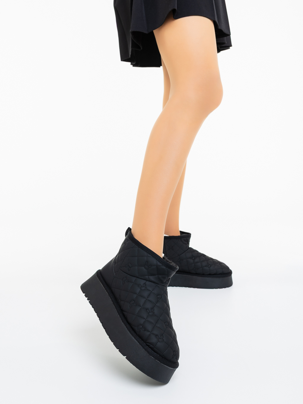 Ghete dama negre din material sintetic Carama, 2 - Kalapod.net Ghete dama negre din material sintetic Carama, 2 - Kalapod.net