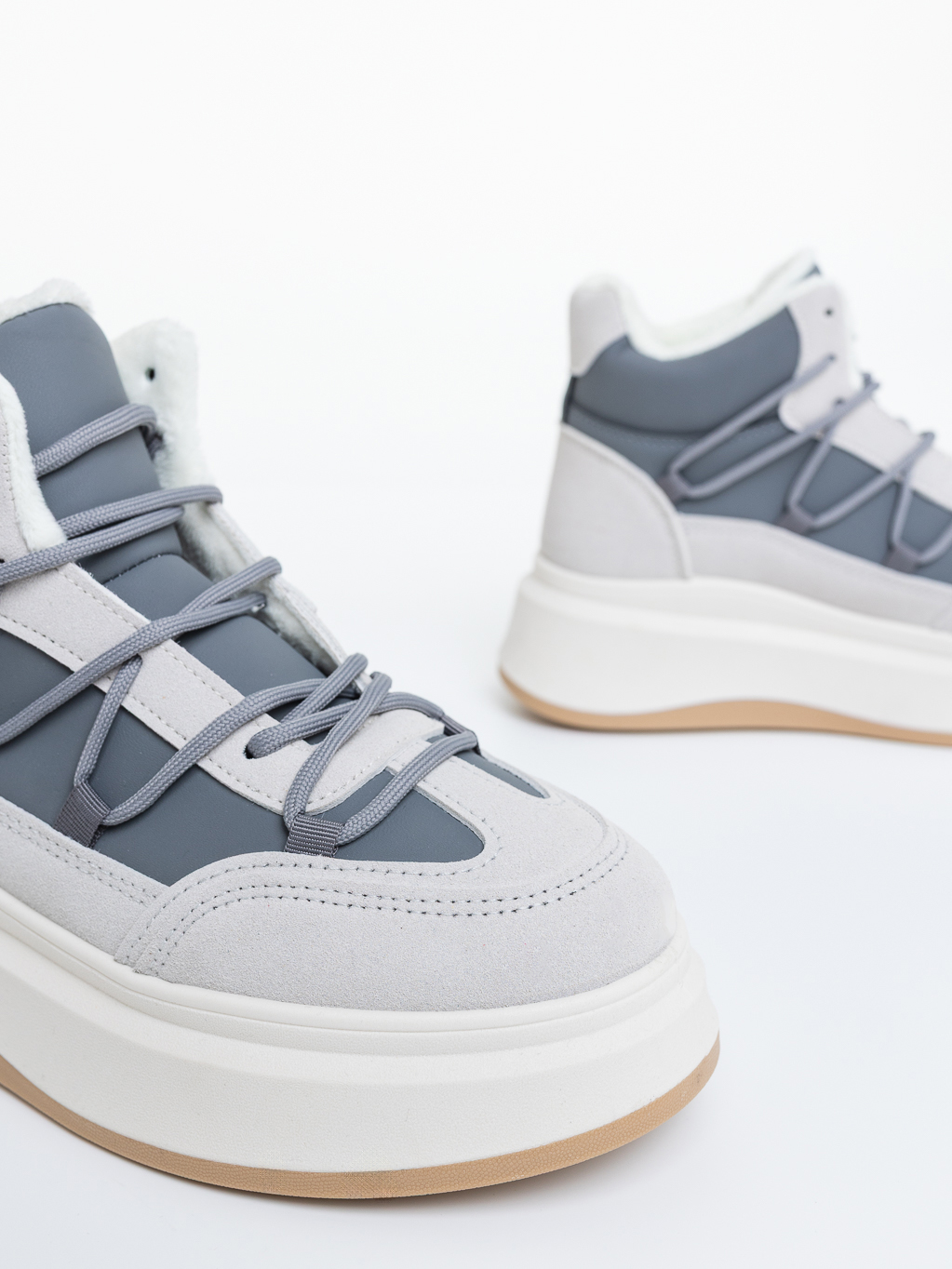 Ghete dama gri din piele ecologica Loretta, 6 - Kalapod.net Ghete dama gri din piele ecologica Loretta, 6 - Kalapod.net