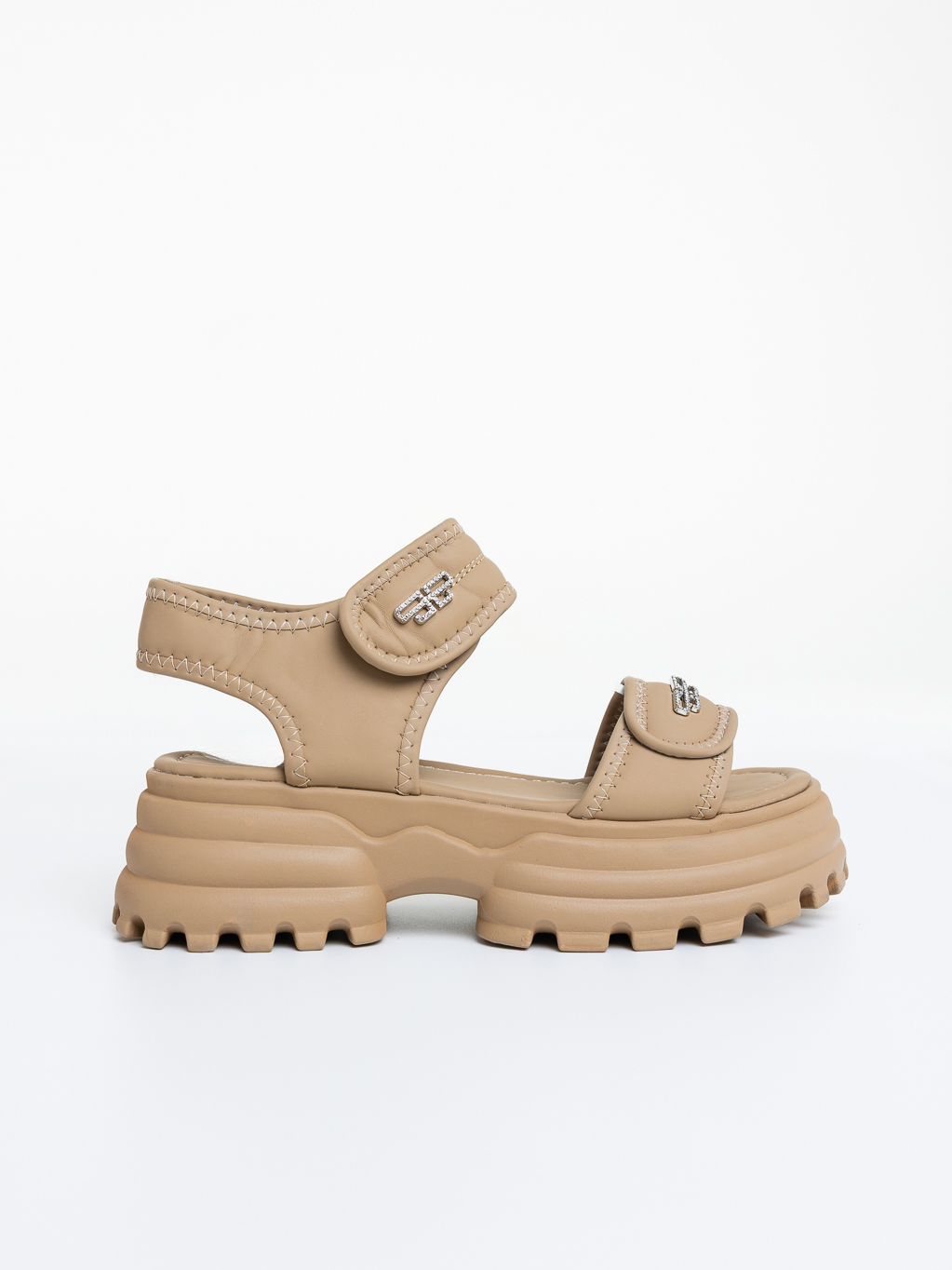 Sandale dama cu platforma bej inchis din piele ecologica Levela, 5 - Kalapod.net Sandale dama cu platforma bej inchis din piele ecologica Levela, 5 - Kalapod.net