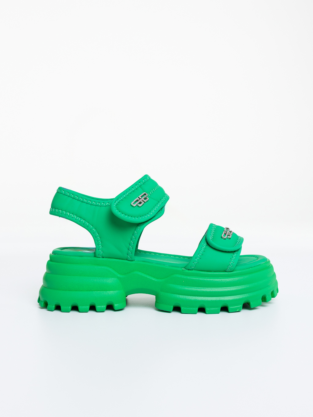 Sandale dama cu platforma verzi din piele ecologica Levela, 5 - Kalapod.net Sandale dama cu platforma verzi din piele ecologica Levela, 5 - Kalapod.net