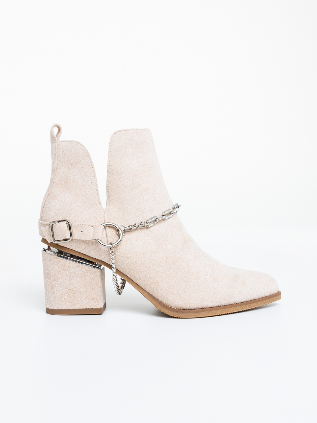 Botine dama cu toc bej din material textil Dampera, 5 - Kalapod.net Botine dama cu toc bej din material textil Dampera, 5 - Kalapod.net