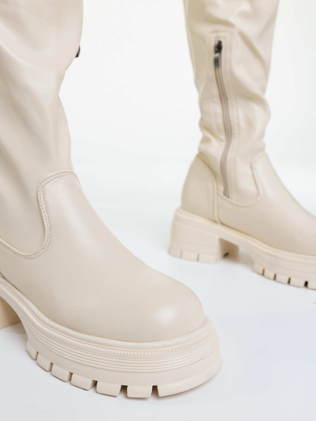 Cizme dama bej din piele ecologica Vrinda, 6 - Kalapod.net Cizme dama bej din piele ecologica Vrinda, 6 - Kalapod.net