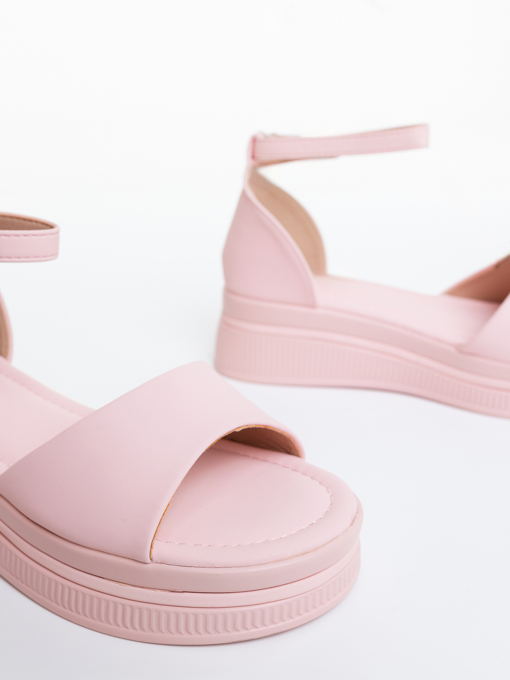 Sandale dama cu platforma roz  din piele ecologica Tasara, 6 - Kalapod.net Sandale dama cu platforma roz  din piele ecologica Tasara, 6 - Kalapod.net