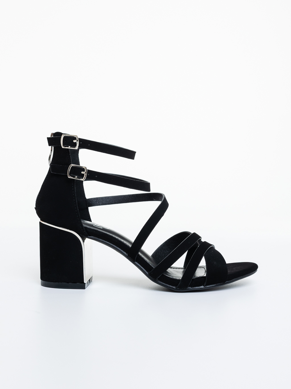 Sandale dama cu toc negre din material sintetic Goldy, 5 - Kalapod.net Sandale dama cu toc negre din material sintetic Goldy, 5 - Kalapod.net